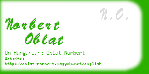 norbert oblat business card